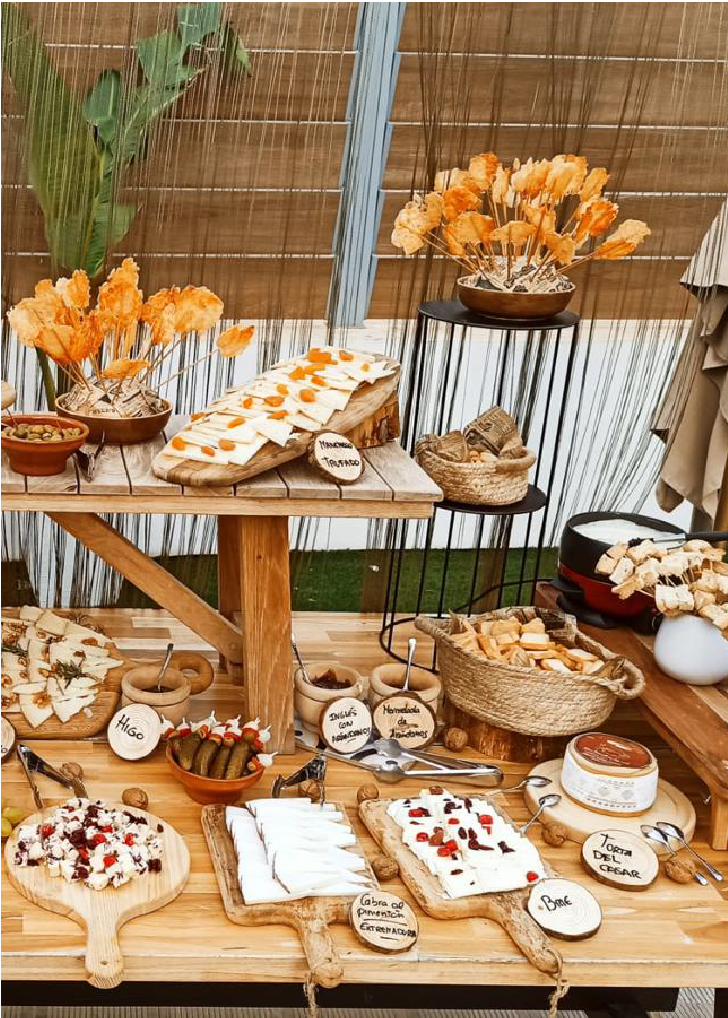 mesas de embutidos para bodas